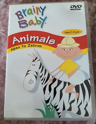 £5.50 • Buy Brainy Baby  Animals: Apes To Zebras  DVD. VGC. Target 1-4yr Olds. Multi-stimuli