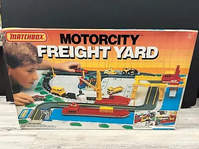 Vintage 1990 Matchbox Motorcity Freight Yard Playset Sealed In The Box NEW • $149.95