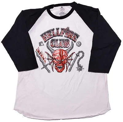 UNIVERSAL Halloween Horror Nights Stranger Things Hellfire Club Raglan Shirt XL • $19.99