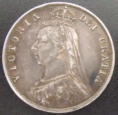 £25.50 • Buy 1887 VICTORIA SILVER HALF CROWN  ( .925 Silver )  British 2/6 Coin.   100