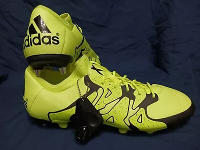 Mens Adidas X15.1 Yellow And Black F/A Ground Soccer/ Football Cleats • $60