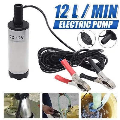 DC 12V Electric Submersible Pump Water Pump For Water/Diesel Oil Transfer 38mm • £8.90