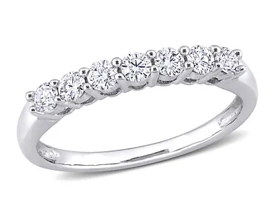 1/2 Carat (ctw) Diamond Anniversary Band Ring In 10K White Gold • $649