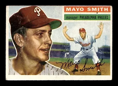 1956 Topps #60 Mayo Smith Phillies WB VG+ *z3 • $2