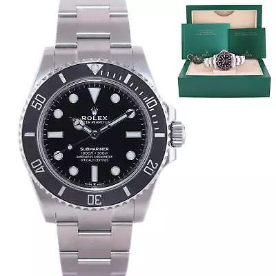 MINT 2022 Rolex Submariner 41mm Black Ceramic Steel 124060LN No Date Watch Box • $11492.13