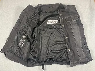 Speed & Strength Motorcycle Vest XXL Pockets For Inserts Made In Pakistan • $55