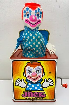 Vintage 1971 Jack In The Music Box Clown Tin Wind-Up Toy Mattel USA PARTS READ • $25