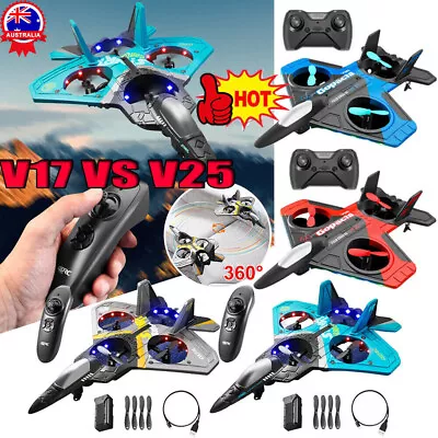 V17 Jet Fighter Stunt RC Airplane Remote Control 360 Spin Plane Glider Model NKJ • $39.82