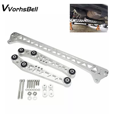 Billet Rear Lower Control Arms + Subframe Brace For Honda Civic EG 92-95 SILVER • $79.99