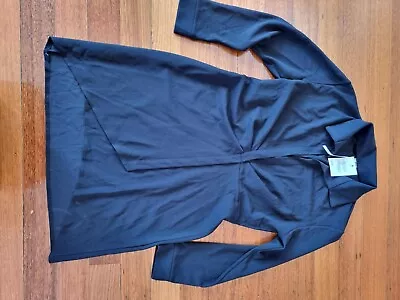 $49.95 • Buy BRAND NEW Ladies Women's Asos Curve Black Mock Wrap Work Dress Size 16