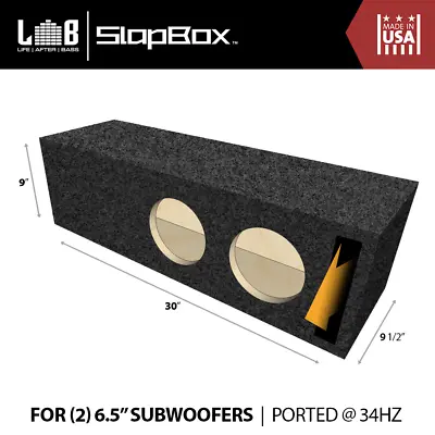 Dual 6.5  Ported Box Enclosure For JL Audio 6W3v3 Subwoofers (0.60 Ft^3 @ 34Hz) • $229.99