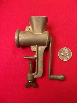 Very Nice Older Vtg  Working  Miniature / Toy Hand Crank Meat Grinder 4.5  Tall • $23.99