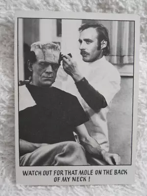 Frankenstein Monster Card 1973 You'll Die Laughing #17 – Watch Out For That Mole • $9.95