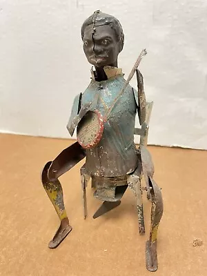 German Gunthermann Wind Up Banjo Player Tin Toy Very Scarce 1900s ✨ • $335