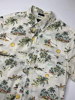 J Crew Shirt Mens Small Button Up Floral Slim Tropical Floral All Over Print • $21.99