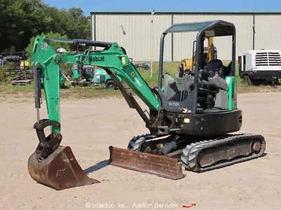 2016 Bobcat E26 Mini Excavator Crawler Backhoe Aux Hyd Bucket Kubota Bidadoo • $25900