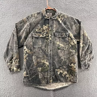 $29.99 • Buy VINTAGE Mossy Oak Shirt Men Extra Large Brown Camo Chamois Flannel Hunting 90s