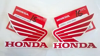 Honda GENUINE Wing Fuel Tank Decal  Sticker 85mm RED + WHITE ** UK STOCK ** • £9.35