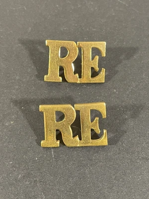 £6 • Buy WW2 British Army, Royal Engineers Shoulder Title Badges