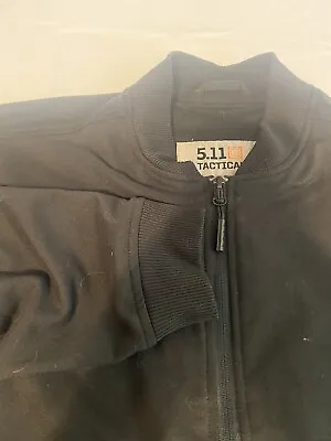 Men's 5.11 Tactical Black Hi-Neck Active Wear Cotton Jacket- Size Lrg • $89.99