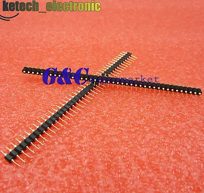 10PCS Single Row 40Pin 2.54mm Round Male Pin Header Machined J8 • $4.71
