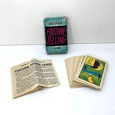 Vintage Whitman Old Gypsy Fortune Telling Cards 4113:19 Complete USA 1940 • $79.95