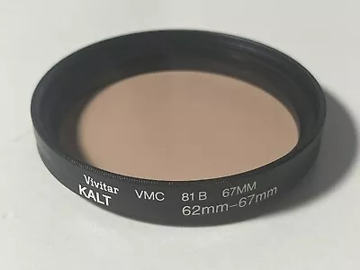 Vivitar VMC 81B 67MM Filter Lens With 67 To 62MM Adapter Vintage Photography • $16.77