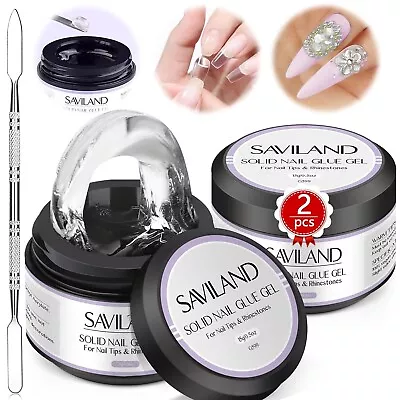 30g Solid Nail Glue Gel Kit For Nail Tips - 2pcs 0.5oz Gel Nail Glue For Acry • $14.41