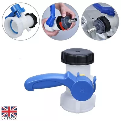 IBC Tote Tank Butterfly Valve Taps Water Adapter IBC Tank Water Container UK • £13.99