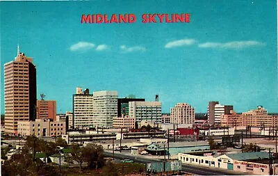 Postcard Aerial View Midland Texas Skyline • $5.09