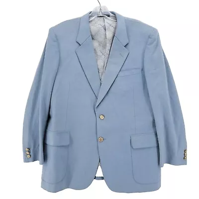 Jack Nicklaus Blue Blazer Sport Jacket Gold Tone Crest Buttons Est. Size 44 R • $58.34