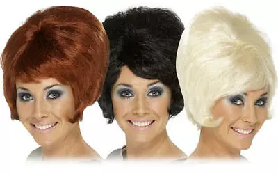 £9.49 • Buy Beehive Ladies 1960s Wig Mod Go Go Girl 60s Womens Retro Fancy Dress Costume Wig