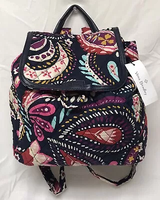 Vera Bradley Backpack Purse Drawstring/Snap Closure Multicolor NWT • $45.95