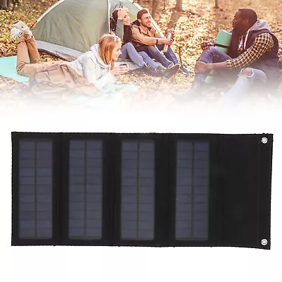 (Black)40W Collapsible Solar Panel Monocrystalline Silicon USB Interface • £14.29