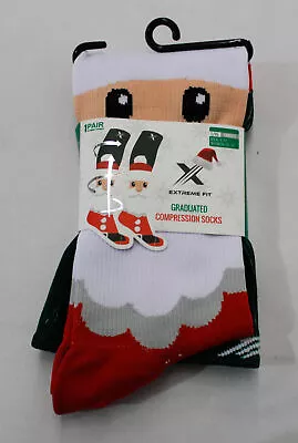 Extreme Fit Unisex Christmas Knee High Compression Sock WC3 Multicolor Size Larg • $7.25