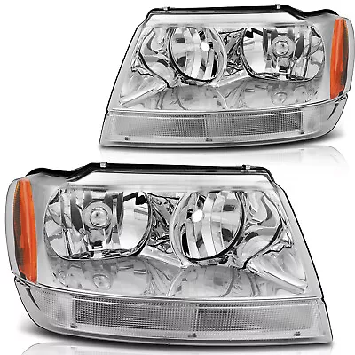 Fits 1999 - 2004 Jeep Grand Cherokee 2000 2001 2002 2003 Headlights Assembly • $62.88