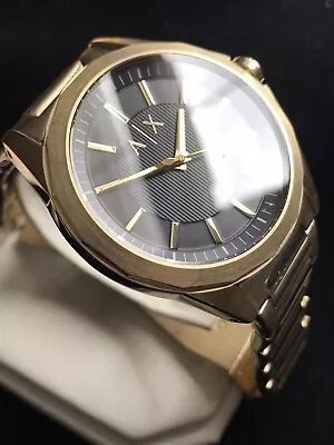 Men's Genuine Armani Exchange Gold Black Designer Watch AX2619 RRP£199 • £19