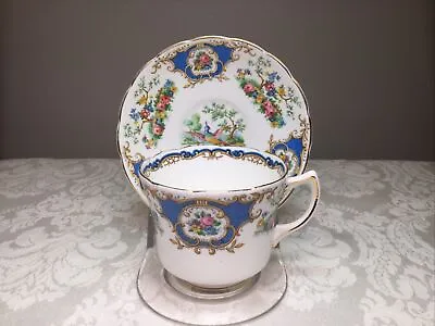 Vintage Foley China Broadway Blue Cup And Saucer England Bone China • $29.99