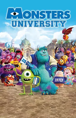 Monsters University Mike Wazowski James Sullivan Sully Poster Print • $19.49