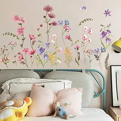 Flowers Wall Decals For Girls Bedroom - Children DIY Wall Art Stickers For Class • $12.74