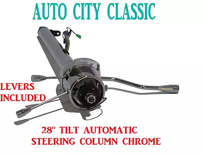 $183 • Buy Street Hot Rod Stainless Tilt Steering Column 28  Chrome Column Shift Automatic