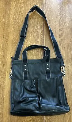 Coach - Heritage Web Leather Foldover Messenger Bag #F070558 Men's Line BLACK • $120