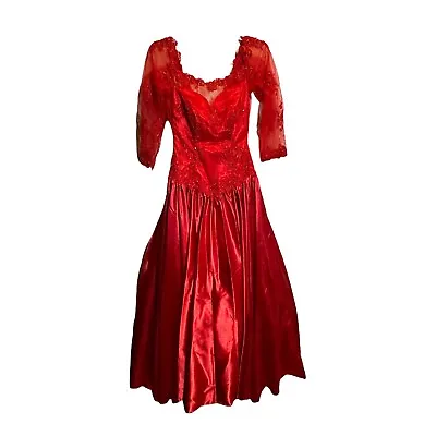 Red Pagent Dress W/ Lace Up Back (Homecoming/Prom) • £53.08