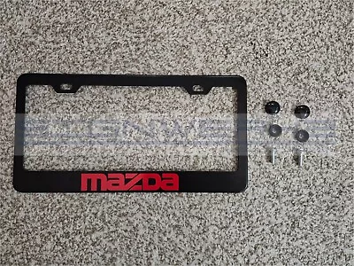 Mazda Red Black Stainless Steel License Plate Frame • $18.89