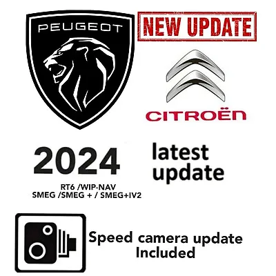 LATEST Peugeot Citroen - Sat Nav Update 2024 UK & Europe  Speed Camera • £16.99