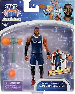 Space Jam A New Legacy Lebron James With Acme B-Ball Blocker 4  Toy Figure New • £12.95