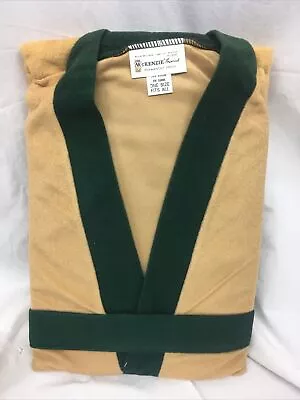 McKENZIE IMPERIAL Men’s Robe ONE SIZE - VINTAGE - Beige/ Green -NOS • $16.99