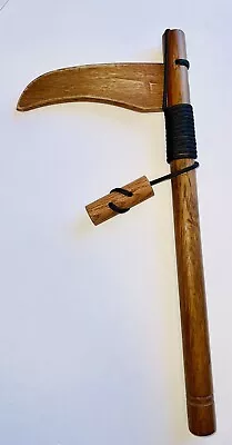 Kusarigama Ninja Training Kama Japanese Ninjutsu Sickle Oak Wood Handmade • $69.99