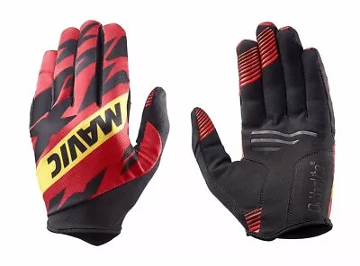 Mavic Deemax Pro Road Glove - Fiery Red-Black • $39.99
