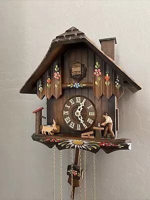 Regula Cuckoo Clock 25 D Vintage Made In Germany Musical Chopping Wood • £568.06